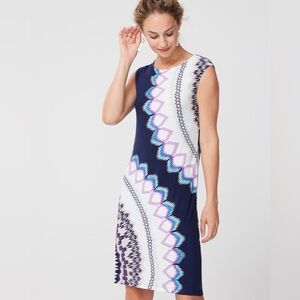 Chico’s Deco Emblem Iona Knee-Length Dress. Size 3